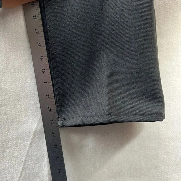 Texas Jeans Dress Pants Mens Sz 34 Flat Front Straight Leg Twill Dacron Black - Picture 12 of 12